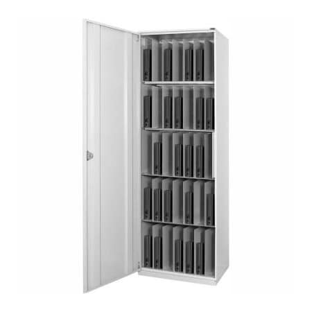 Datum Filing Systems Datum LapTop Tower Storage Locker W/ Left-Hinged Door, Light Gray LTV-1L-T47